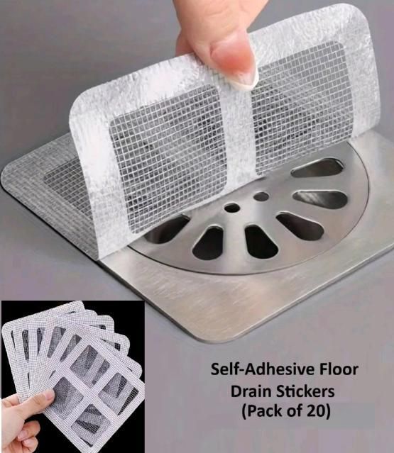 Self-Adhesive Floor Drain Stickers – Anti Odor & Insect Cover (Pack of 20)