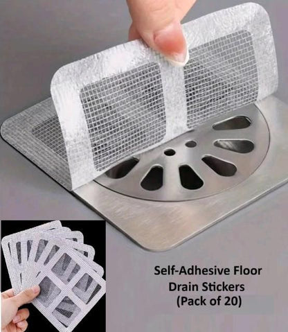 Self-Adhesive Floor Drain Stickers – Anti Odor & Insect Cover (Pack of 20)