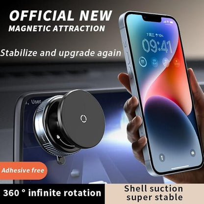 Magnetic Suction Phone Holder – 360° Rotating Universal Phone Stand
