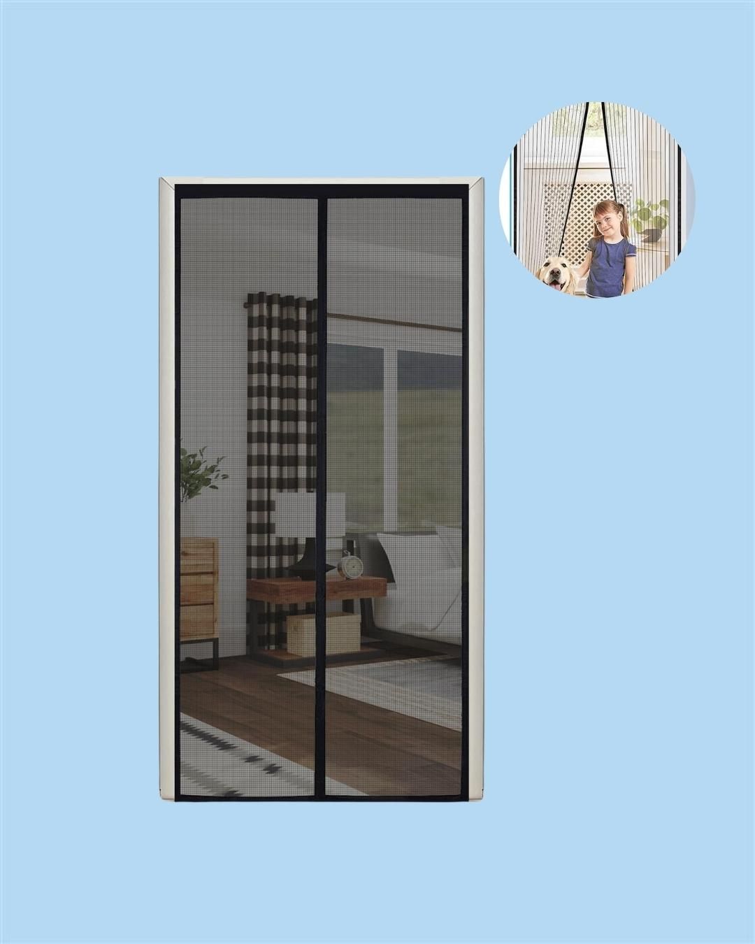 Magnetic Anti-Mosquito Door Curtain – Hands-Free Mesh Screen Net